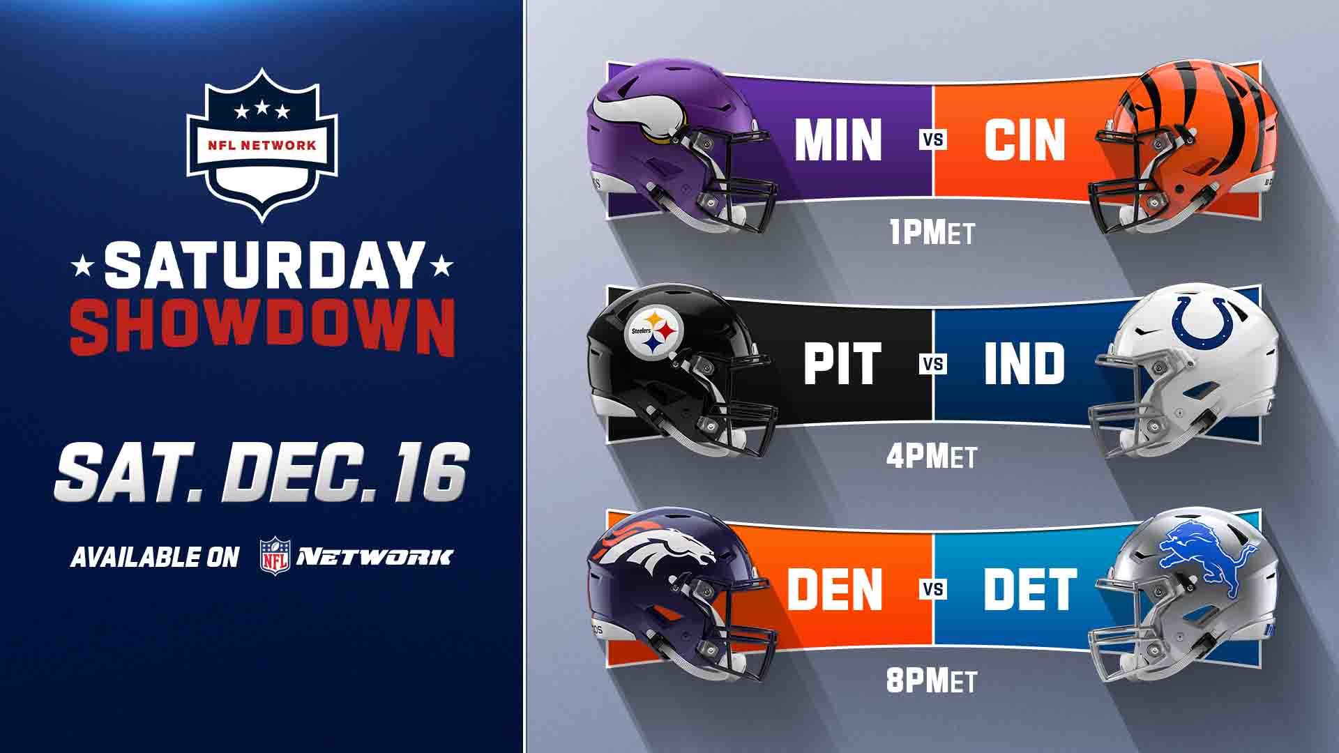 NFL Network Week 15 Tripleheader Schedule, Preview and More THE DIG
